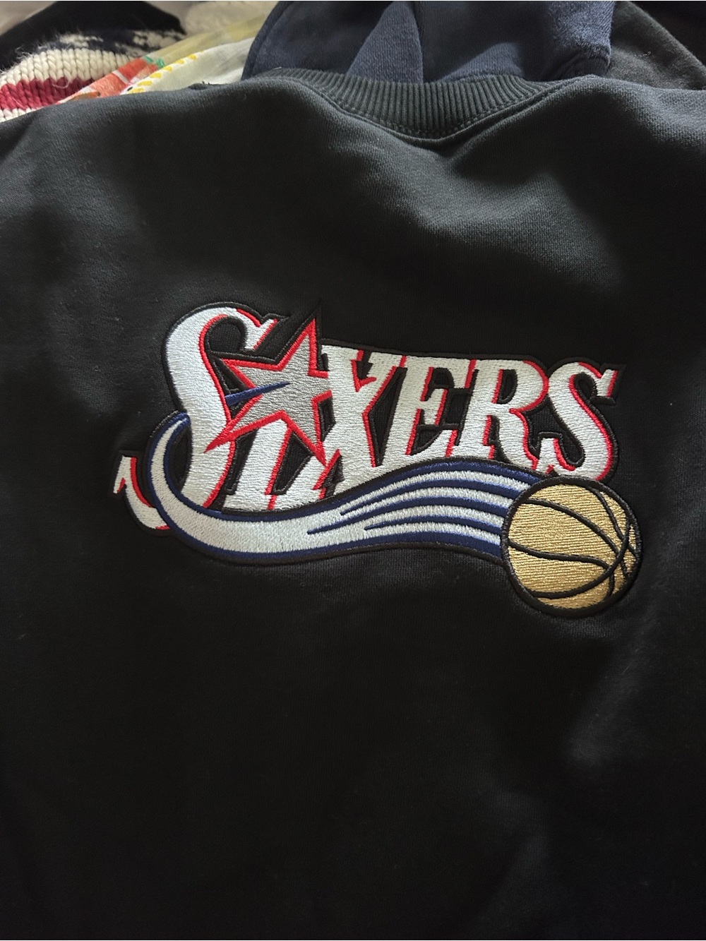 Philadelphia 76ers Black Crewneck